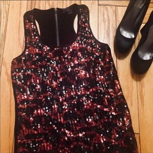 Sequin Razorback tank